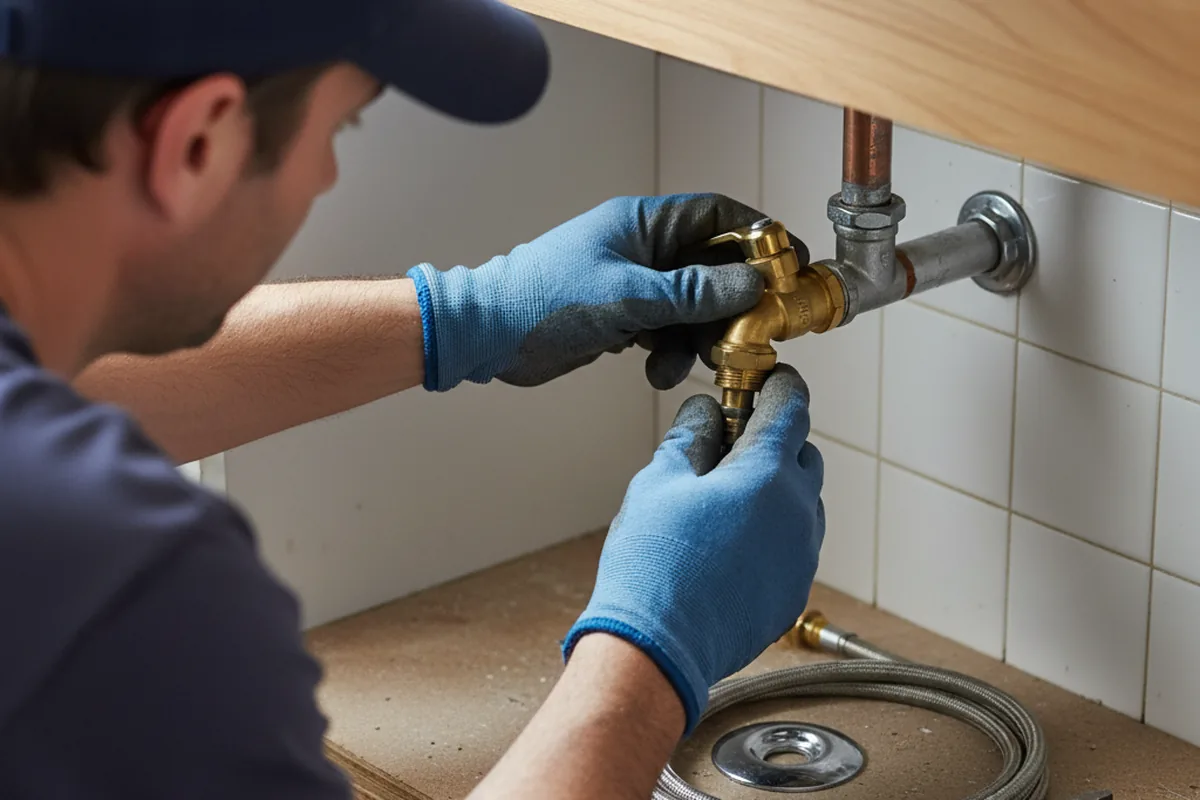 Shutoff valve and fitting work during Emergency Plumbing in Talisheek